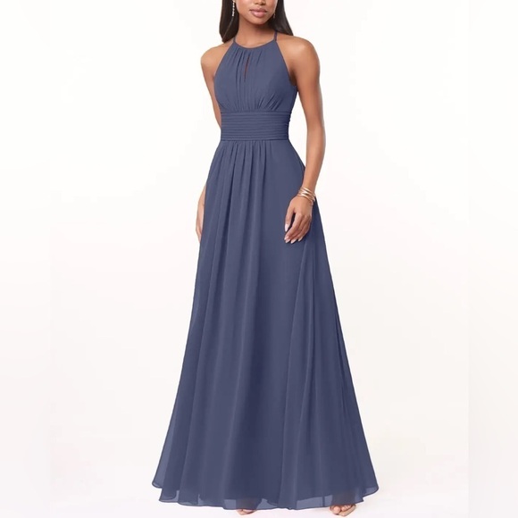 Azazie Bonnie Allure Maxi Dress Stormy - Picture 2 of 11